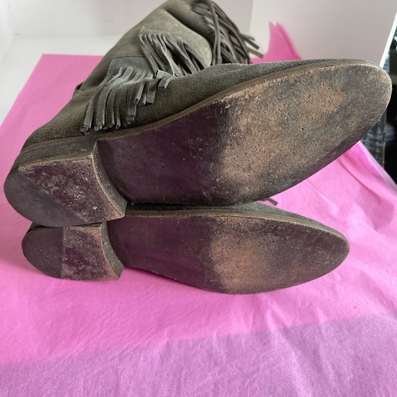 FREE PEOPLE FRINGE LEATHER BOOTS - Picture 6 of 7